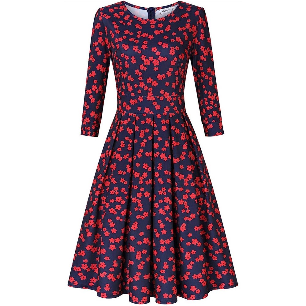 3/4 Sleeve Swing Dress- Size XL